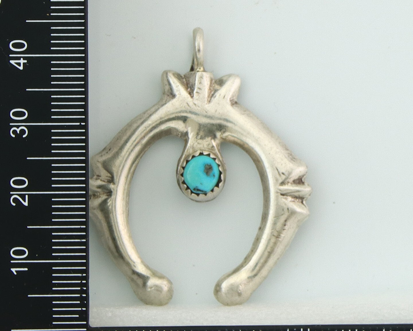 Navajo Sterling Silver Pendant Handmade Authentic Vintage Sand Cast