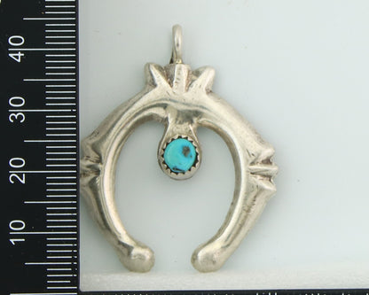 Navajo Sterling Silver Pendant Handmade Authentic Vintage Sand Cast