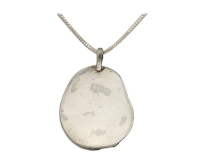 Navajo Pendant 925 Silver Turquoise Native Artist Signed The Blue Indian 1995