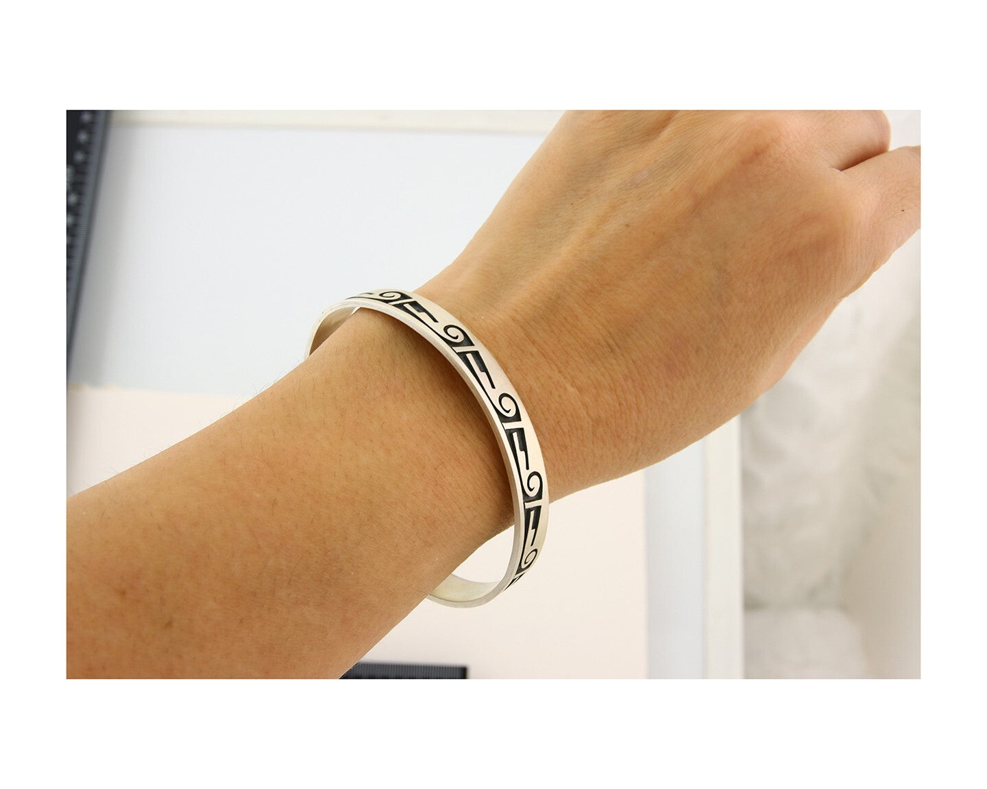 Hopi Bracelet 925 Silver Handmade Signed Darren Seweyestewa C.80's