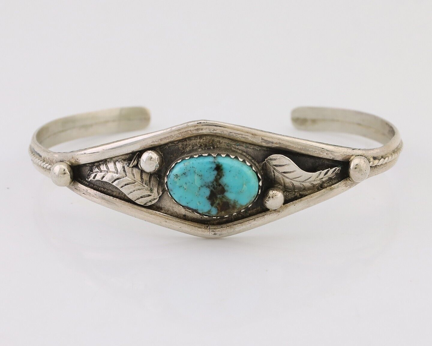 Navajo Handmade Bracelet 925 Silver Arizona Turquoise Native American C.80's
