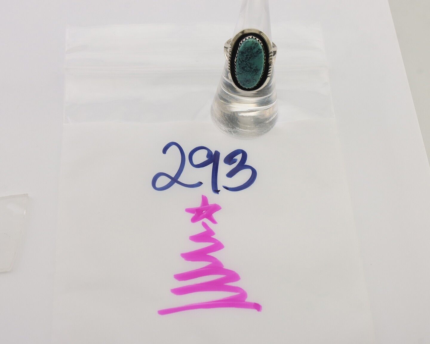 Navajo Ring 925 Silver Natural Blue Turquoise Native American Artist C.80's