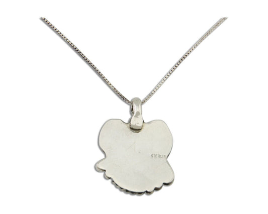 Navajo Necklace 925 Silver Natural Turquoise Native American Artist C.80's