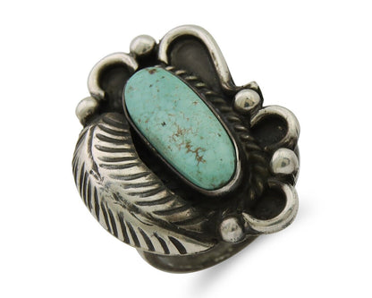 Navajo Handmade Ring 925 Silver Mine 8 Turquoise Native Artist C.80's