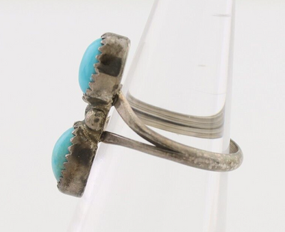 Navajo Ring 925 Silver Natural Turquoise Native American Artist C.80's