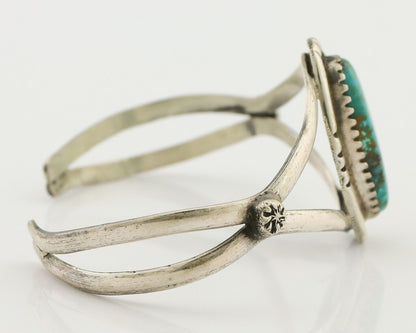 Navajo Bracelet 925 Silver Kingman Turquoise Native American Artist C.80's