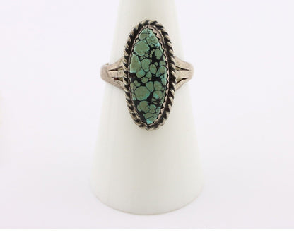 Navajo Ring 925 Silver Blue Turquoise Native American Artist C.80's