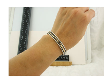 Navajo Bracelet Gold & 925 Silver Handmade 8.3 mm Wide Signed Thomas Singer C80s