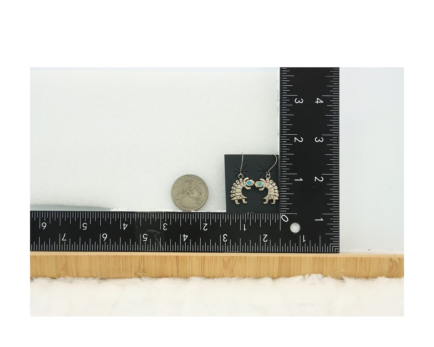 Navajo Dangle Earrings Sterling Silver Natural Turquoise Vintage Handmade