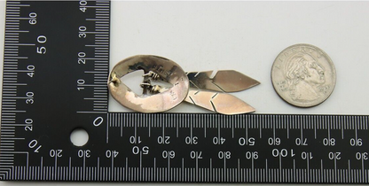 Navajo Feather Earrings 925 Silver Dangle Artist Signed DISHTA C.80's