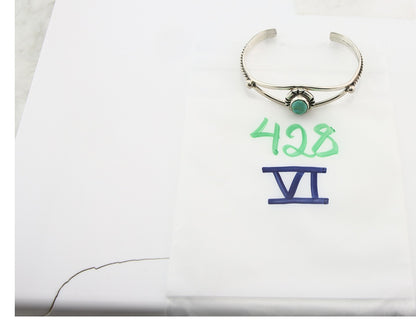 Vintage Navajo Bracelet 925 Silver Turquoise Tranditional Handmade Signed Gecko