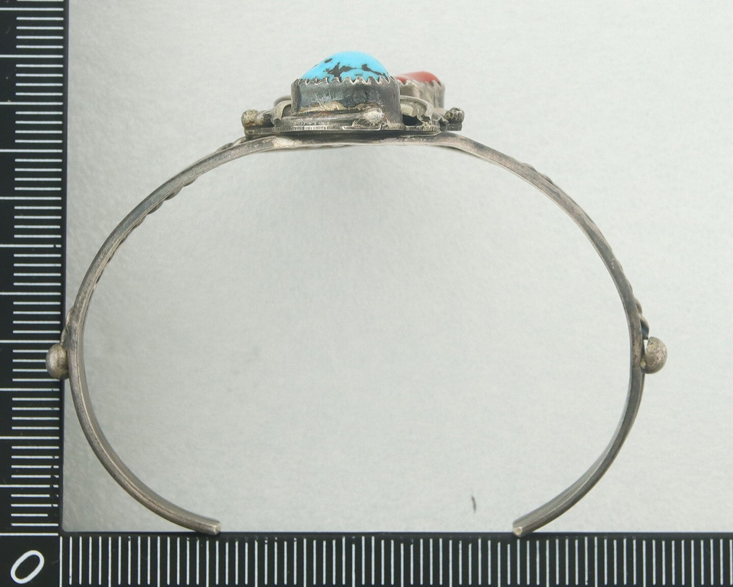 Vintage Navajo Bracelet 925 Silver Handmade Authentic Gemstone Signed C Yazzie