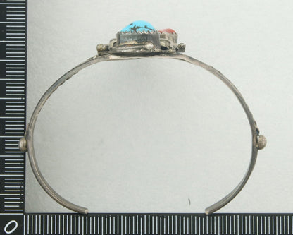 Vintage Navajo Bracelet 925 Silver Handmade Authentic Gemstone Signed C Yazzie