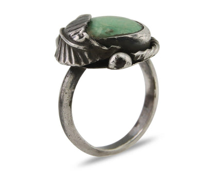 Navajo Handmade Ring 925 Silver Natural Turquoise Native Artist C.80's