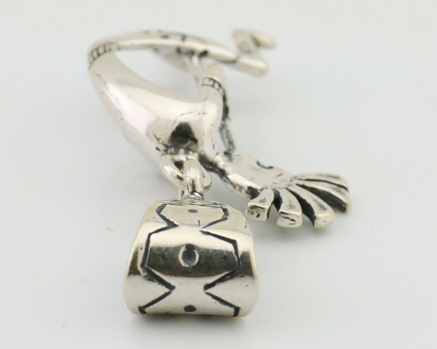 Navajo Kokopelli Pendant 925 Sterling Silver Artist Masha C.80's