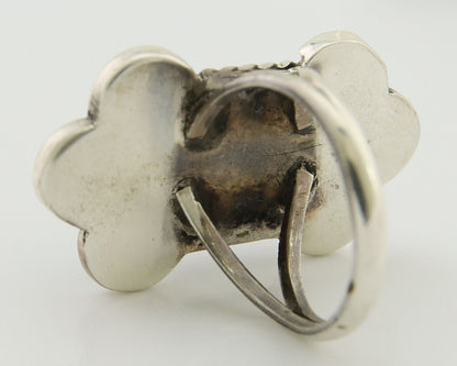 Navajo Handmade Ring 925 Silver Turquoise Native Artist C.80's