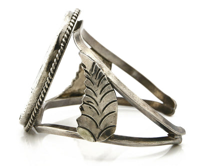 Navajo Natural Gemstone Bracelet 925 Silver Artist Native American Inlaid C.1975