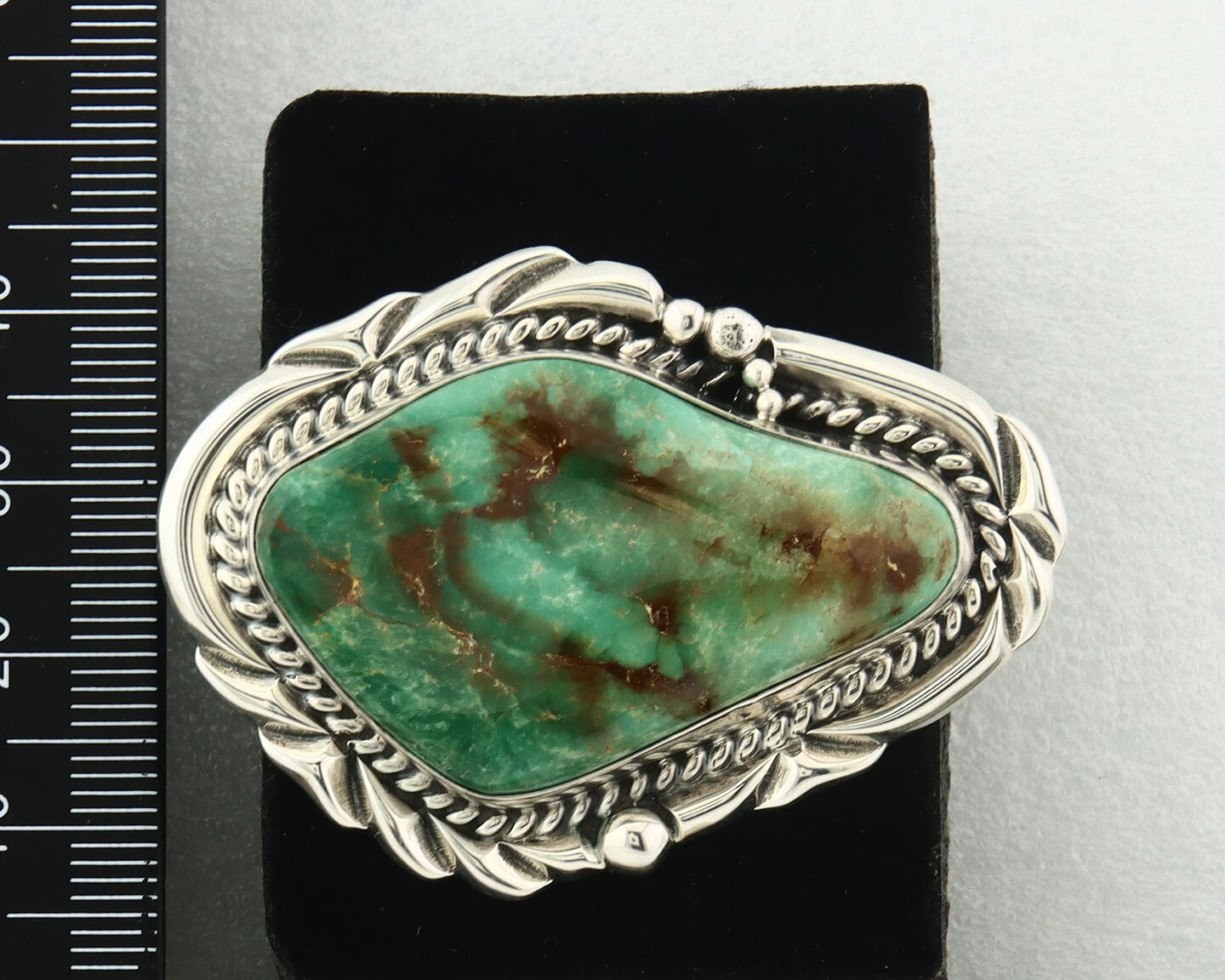Vintage Navajo Ring 925 Sterling Silver Turquoise Signed David Zachary Size 10