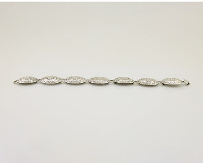 Navajo Hamdmade Concho Bracelet 925 Silver Native Artist Signed C Montoya C.80's