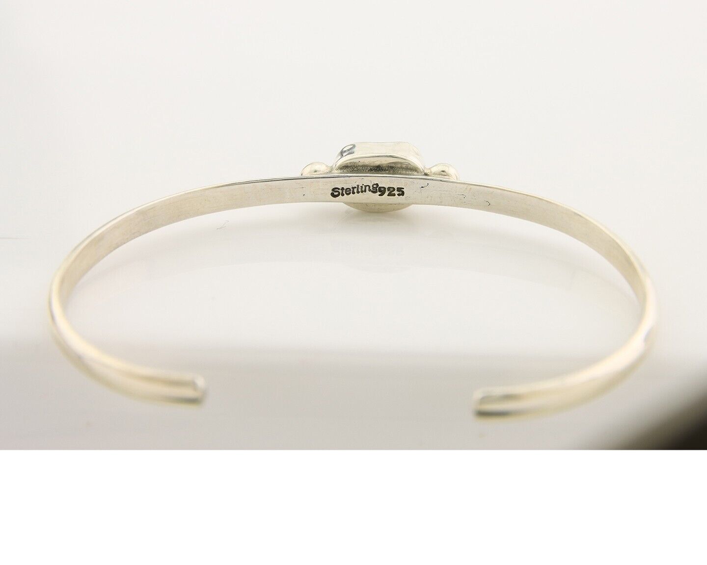 Navajo Bracelet .925 Silver Mediterranean Red Coral Cuff Native Artist C.80's