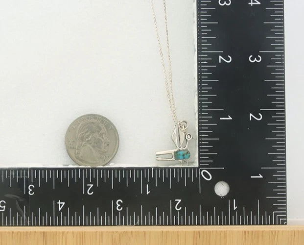 Navajo Necklace Sterling Silver Natural Blue Turquoise Vintage