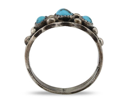 Navajo Ring 925 Silver Blue Artist Signed SkyStone Creations C.80's