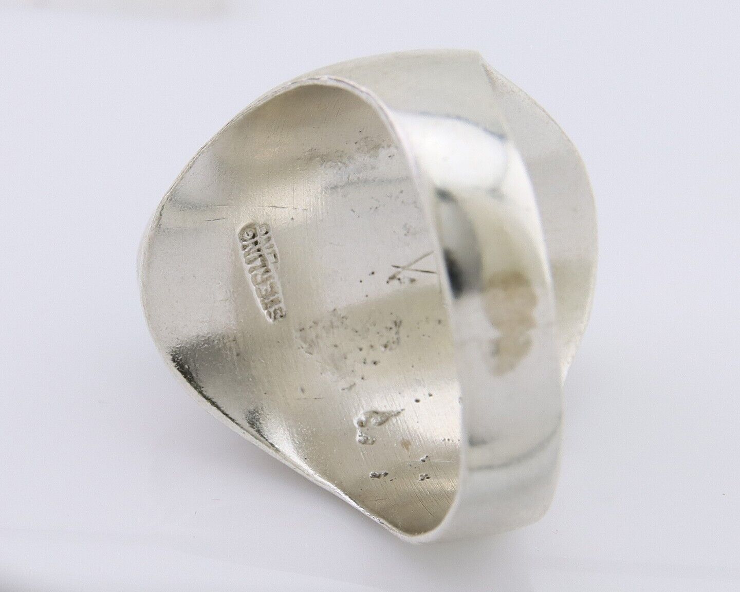 Navajo Handmade Ring 925 Silver Natural Mined Turquoise Artist C.80's