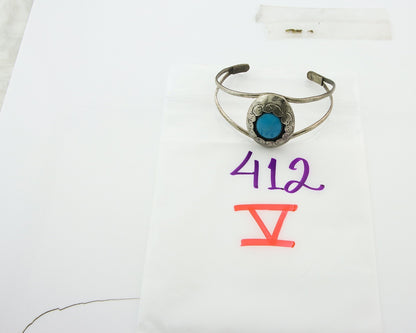 Vintage Navajo Bracelet 925 Silver Turquoise Traditional Handmade Authentic
