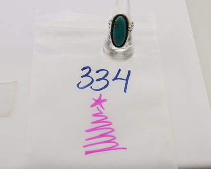 Navajo Ring 925 Silver Natural Blue Turquoise Native American Artist C.80's