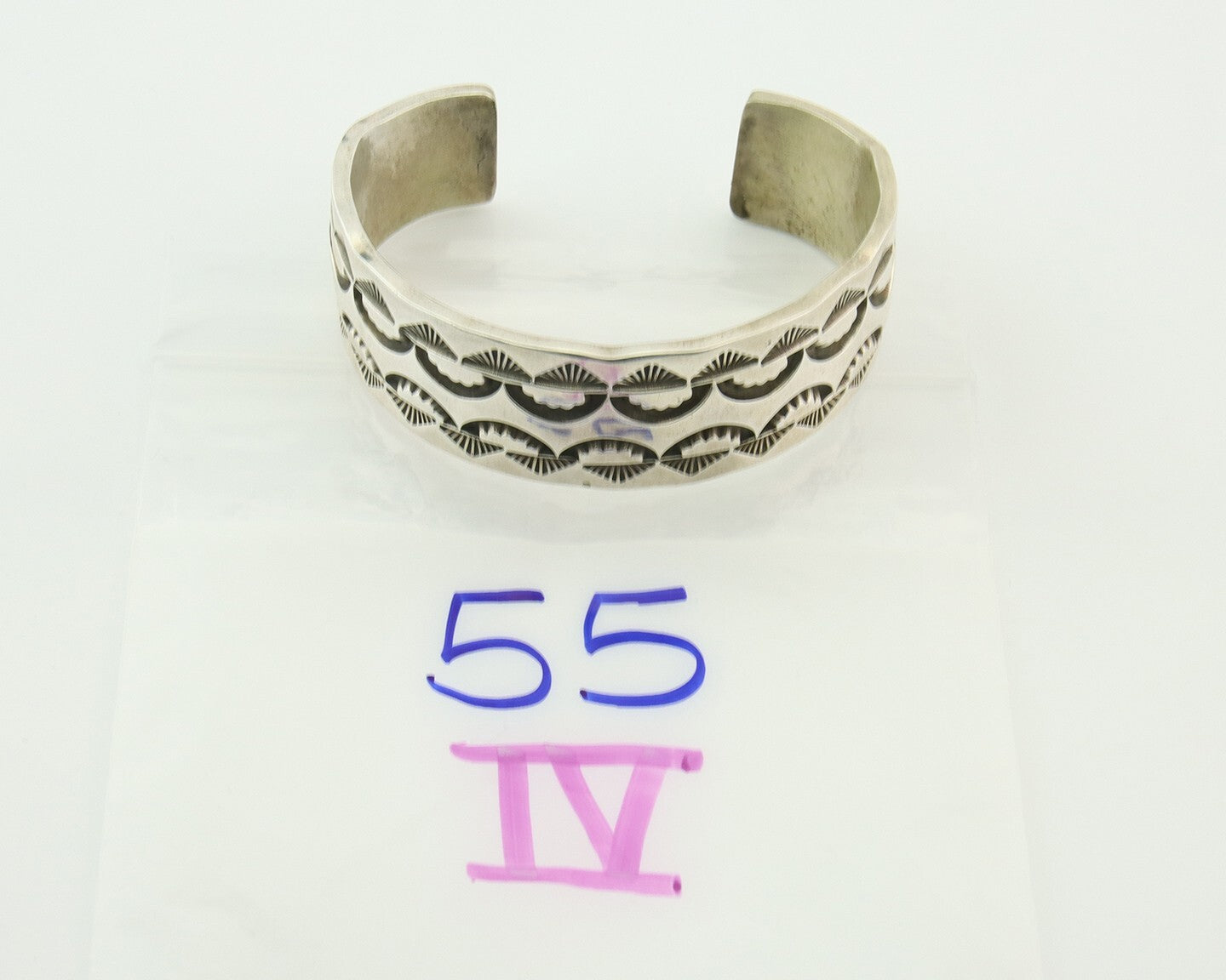 Navajo Bracelet 925 Silver Artist Signed Darin Bill Cuff C.80's