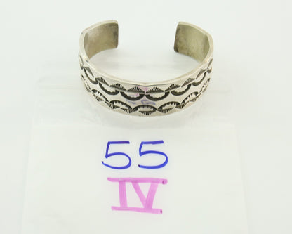 Navajo Bracelet 925 Silver Artist Signed Darin Bill Cuff C.80's