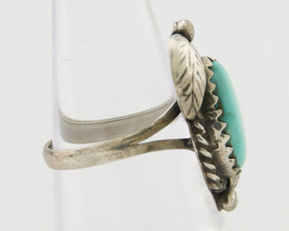 Navajo Ring 925 Silver Natural Blue Turquoise Native American Artist C.80's