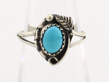 Navajo Ring 925 Silver Turquoise Artist Signed SkyStone Creations C.80's