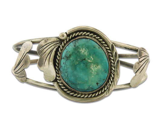 Vintage Navajo Bracelet 925 Silver Turquoise Handmade Authentic Signed AE