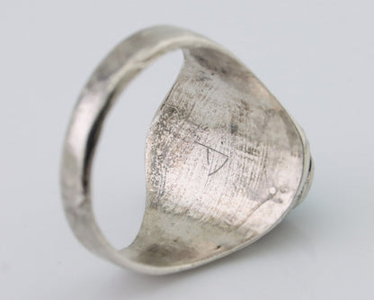 Navajo Ring 925 Silver Natural Blue Turquoise Native American Artist C.80's