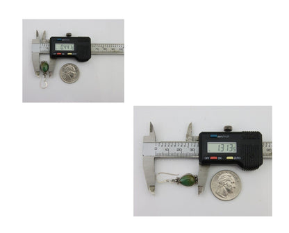 Navajo Dangle Earrings 925 Silver Natural Turquoise Native American Artist C80s