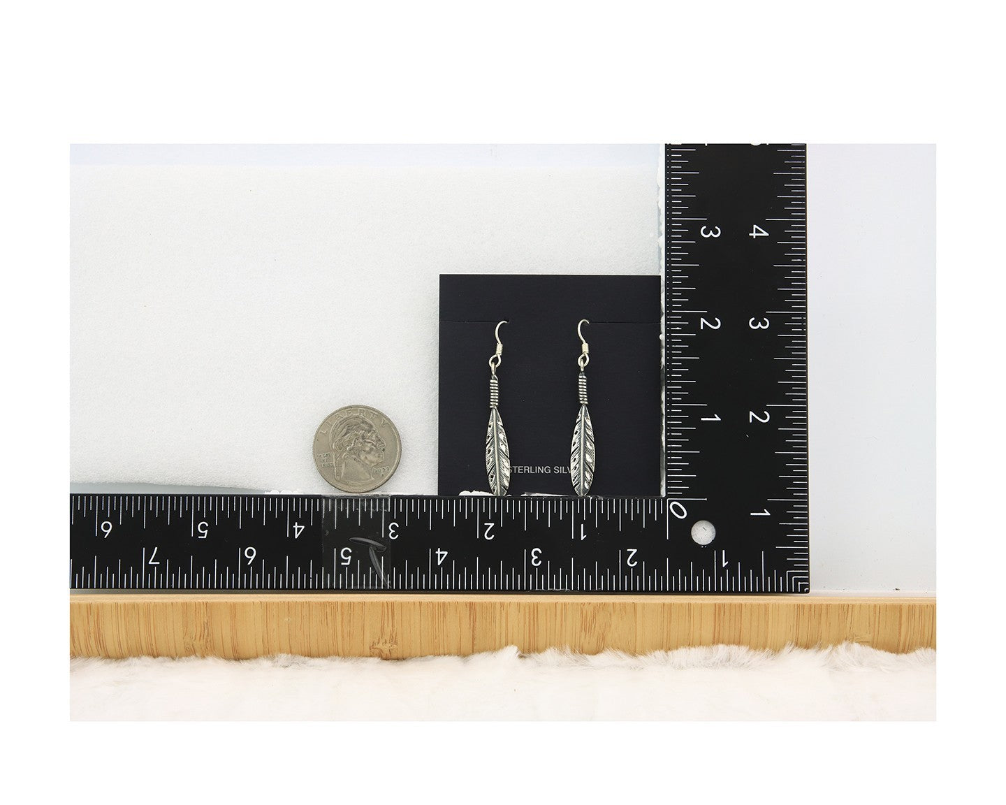 Navajo Eagle Feather Earrings Sterling Silver Dangle Vintage