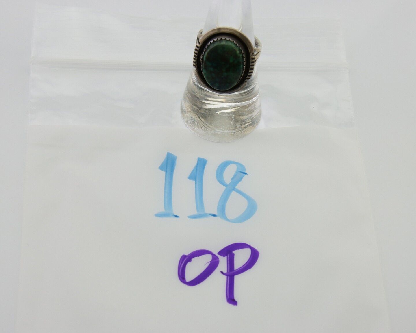 Navajo Ring 925 Silver Turquoise Artist Siged William Denetdale C.80's