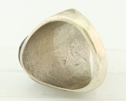 Vintage Zuni Ring 925 Sterling Authentic Natural Gemstone Handmade Size 11