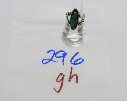 Navajo Ring 925 Silver Natural Turquoise Signed Kachina Signed 6.0