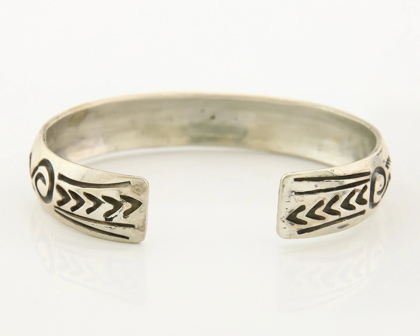 Navajo Cuff Bracelet Sterling Silver Authentic Turquoise Signed Stanley Bain