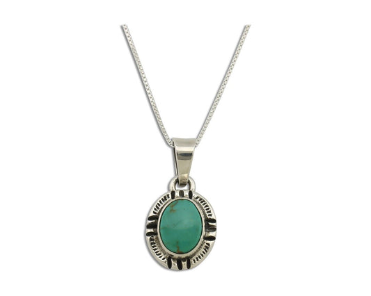 Navajo Necklace 925 Silver Arizona Turquoise Handmade Signed Gecko C.90's