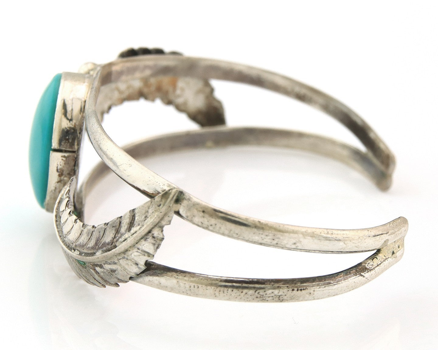 Navajo Bracelet Sterling Silver Turquoise Native American Artist Handmade