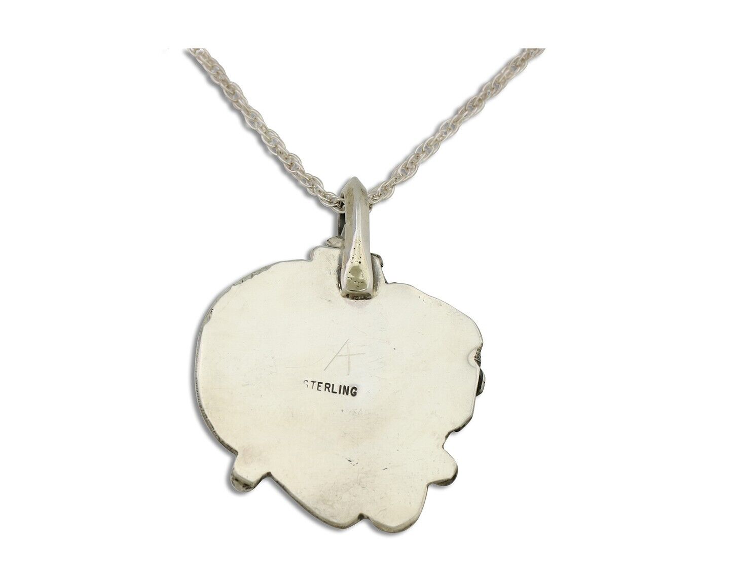 Navajo Turquoise Necklace 925 Silver Native American Artist C.80's