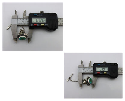 Navajo Tie Tack 925 Silver Natural Mined Turquoise Native American Artist C.80's