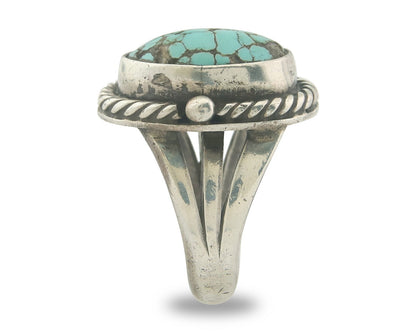 Vintage Navajo Ring 925 Sterling Authentic Santa Rita Turquoise Size 5.5