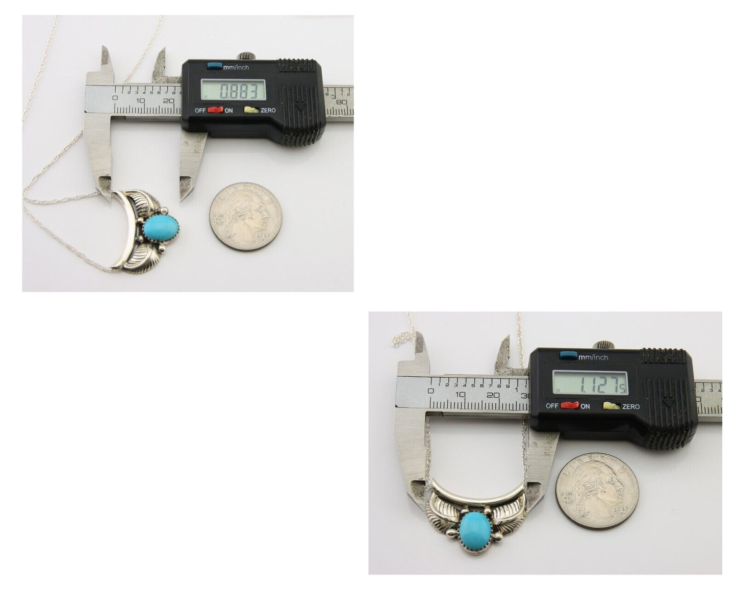 Navajo Turquoise Necklace 925 Silver Signed Eugene Belone C.80's