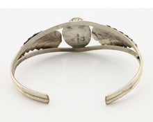 Navajo Handmade Bracelet 925 Silver Natural Blue Turquoise Artist Signed E C.80s