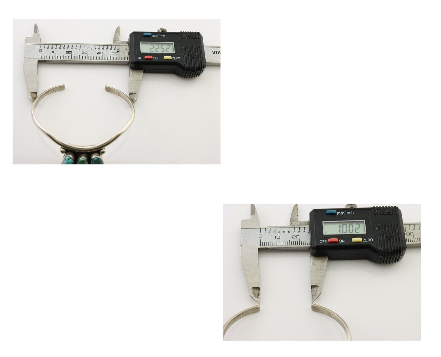 Navajo Bracelet 925 Silver Morenci Turquoise Artist Signed Frank Sandoval C.80's