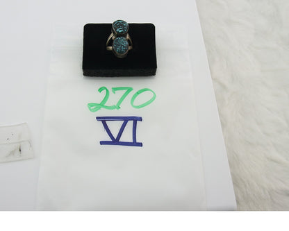 Vintage Navajo Ring 925 Sterling Silver Turquoise Handmade Size 5.75